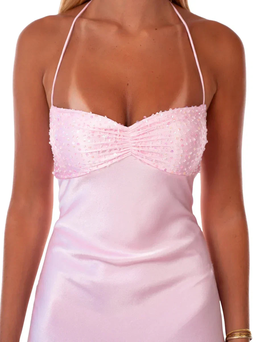 Cute Sheath Spaghetti Straps Purple Short Homecoming Dress With Beading