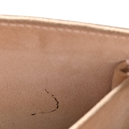 Metallic Grained Calfskin Small Diorama Flap Bag Copper