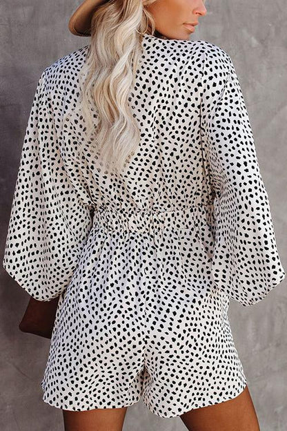 Print Bat Knot Romper