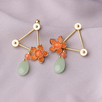 Niche Design Asymmetric Ear Clip Triangular Simple Earrings