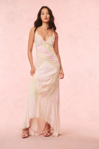 Bancila Lace Patchwork Maxi Dress