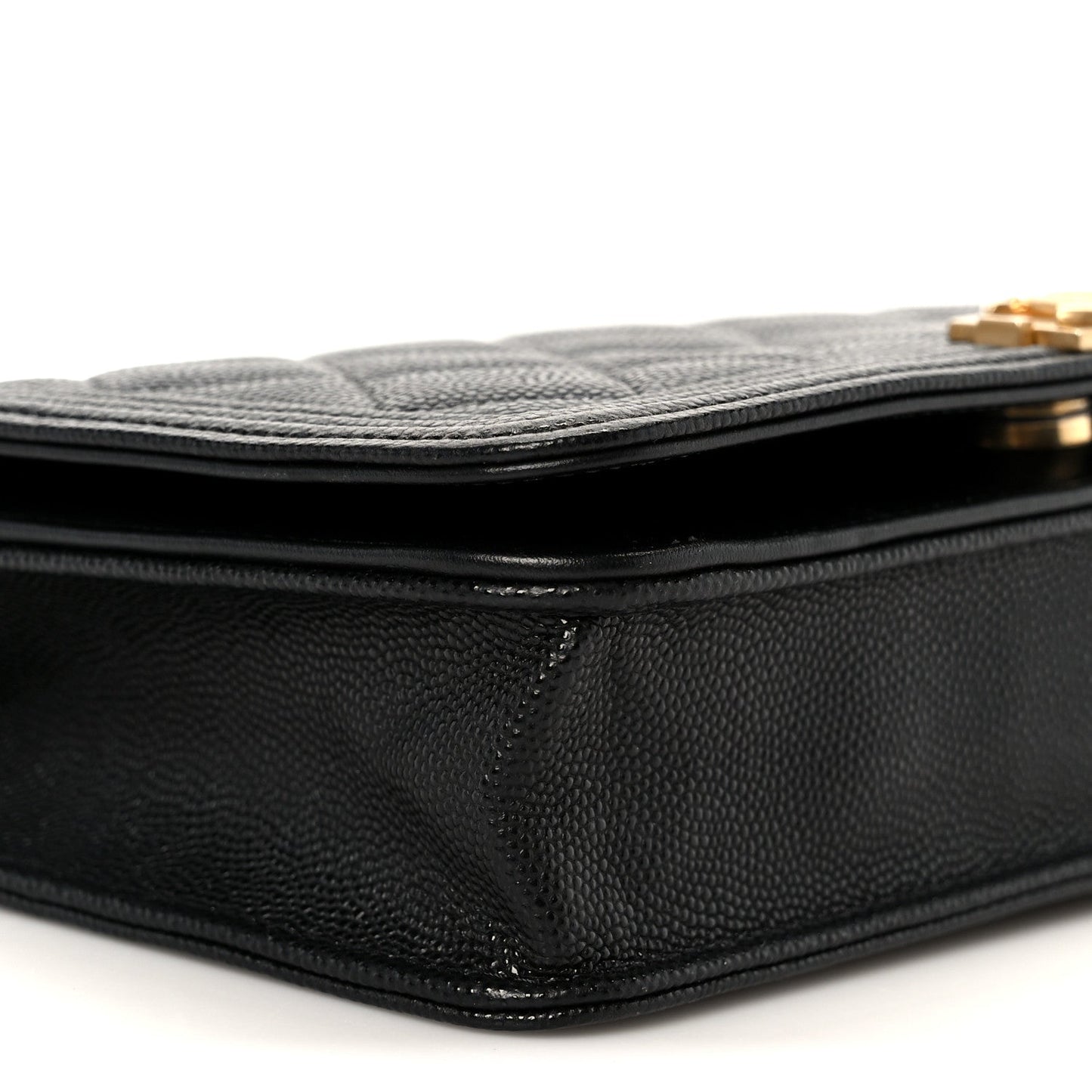 Caviar Quilted Boy Wallet On Chain WOC Black