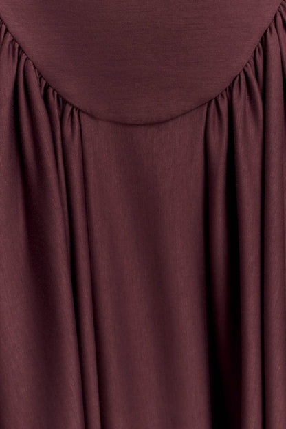 Angelina Scuba Halter Midi Dress - Chocolate