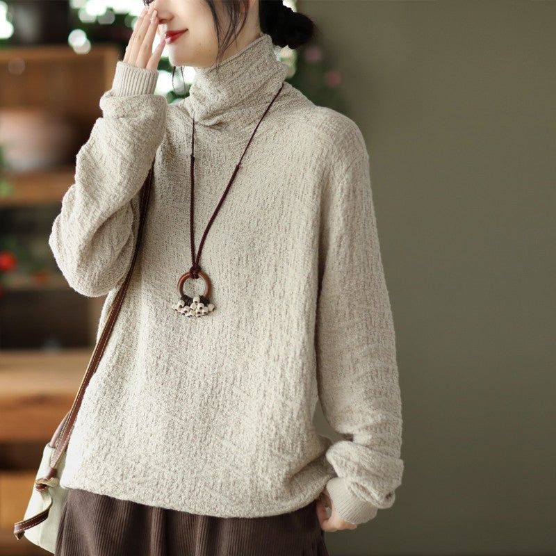 Vintage Jacquard Turtleneck Sweater