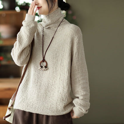 Vintage Jacquard Turtleneck Sweater