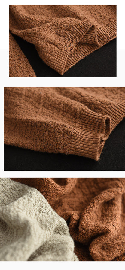 Vintage Jacquard Turtleneck Sweater