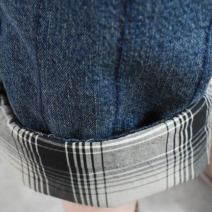 Winter Oversized Cotton Elastic Waist Plush Jeans