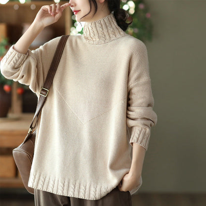 Retro Crochet Temperament Warm Sweater