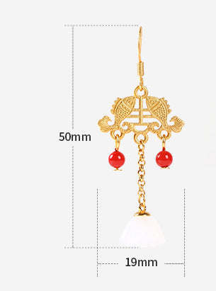 Niche Design Gold Plated Vintage Earrings