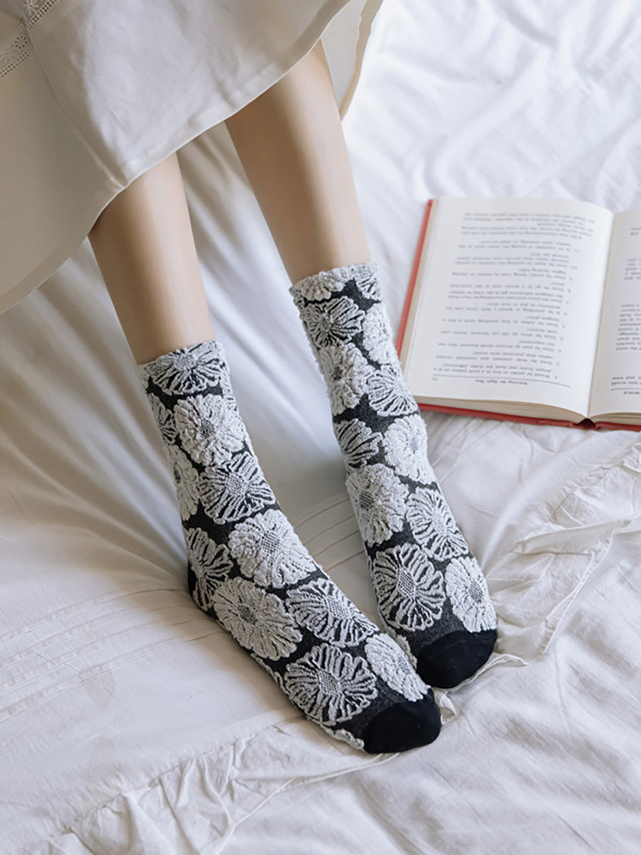 3 Pairs Winter Court Style Lolita Women Socks