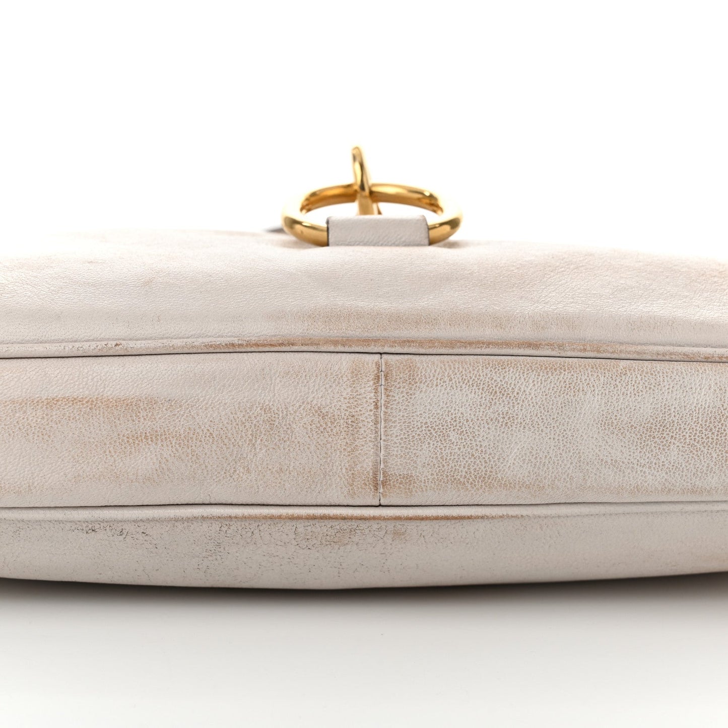 Nappa Old Hook Shoulder Bag Sabbia White