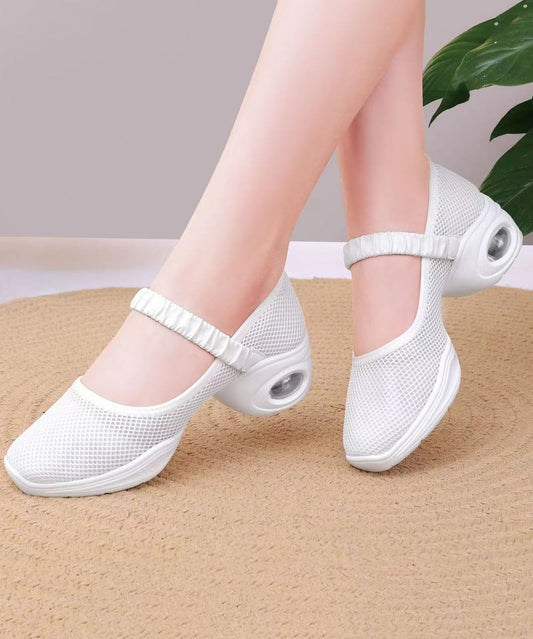 Casual Splicing Chunky Shoes Black Breathable Mesh