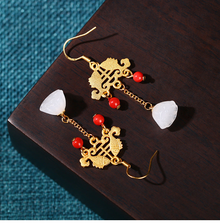 Niche Design Gold Plated Vintage Earrings
