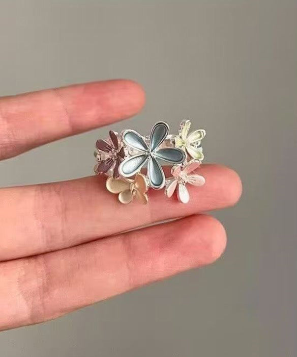 Rainbow Floral Original Design Alloy Rings