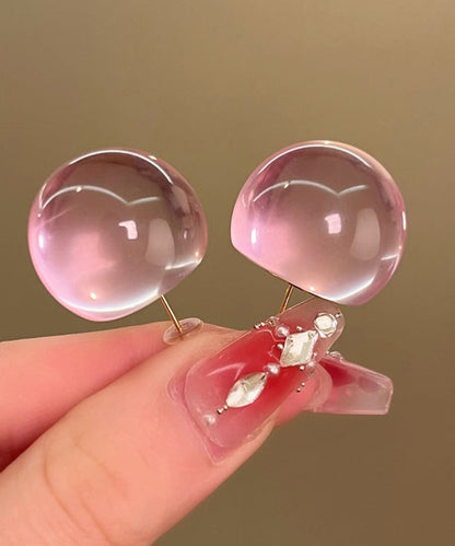 Original Design Blue Alloy Resin Stud Earrings