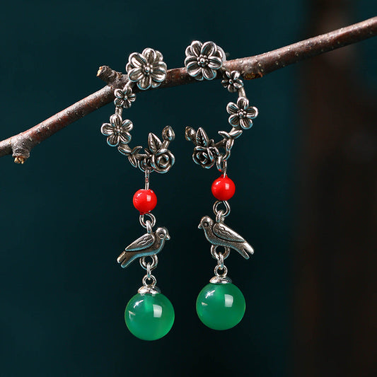 Niche Design Vintage Distressed Craft Mosaic Earrings