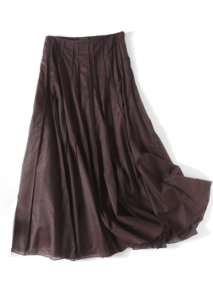 Casual Black High Waist Patchwork Draping Tulle A Line Skirts