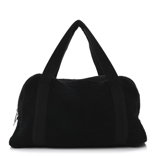 Terry Cotton CC Beach Duffel Towel Set Black