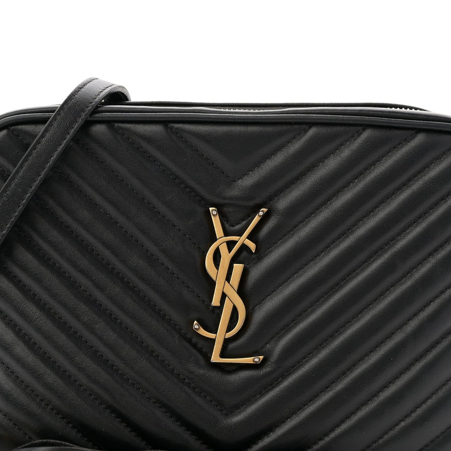 Calfskin Matelasse Monogram Lou Camera Bag Black