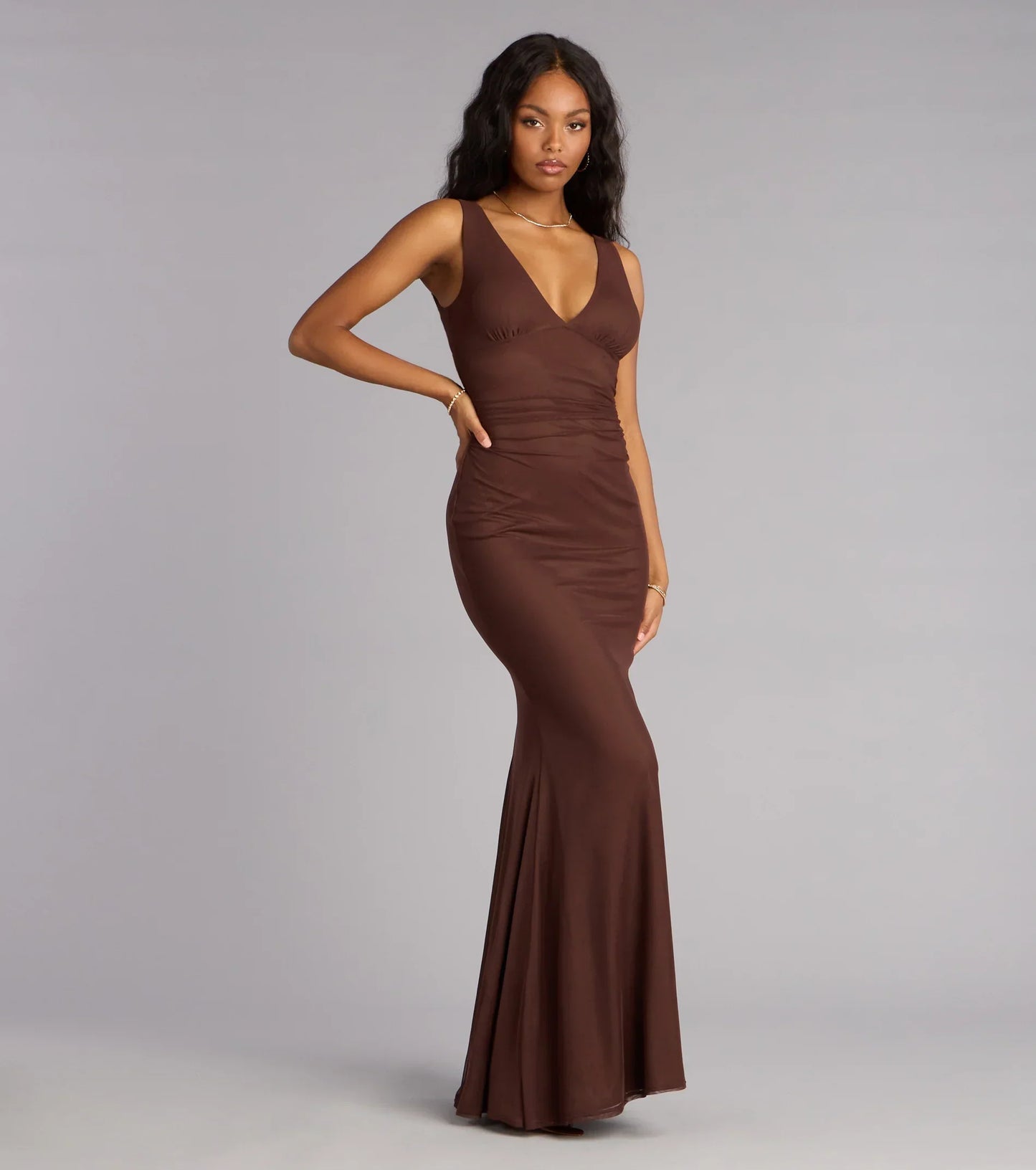 Erica Mesh Open Back Mermaid Formal Dress