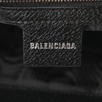 X BALENCIAGA Supreme Monogram Calfskin Web Medium Jackie 1961 Hobo Black