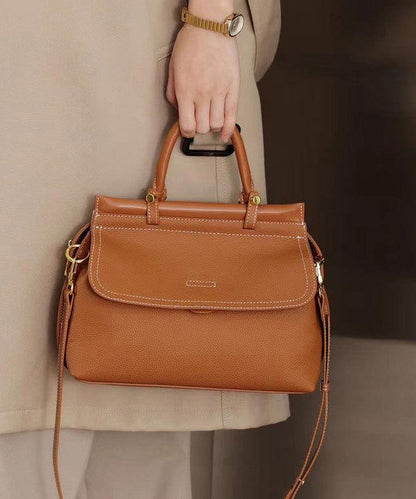 Elegant Black Solid Durable Calf Leather CrossBody Bag