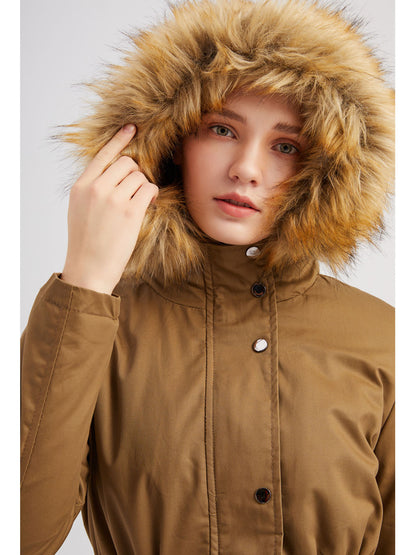 Women's Coat Street Daily Winter Plush Long Coat Solid Color Oversized Fur Warm Coat