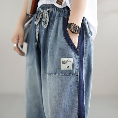 Women Casual Loose Patchwork Summer Thin Jeans
