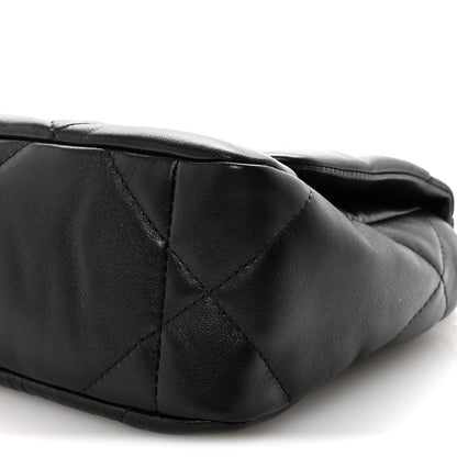 Lambskin Quilted Medium Chanel 19 Flap Black