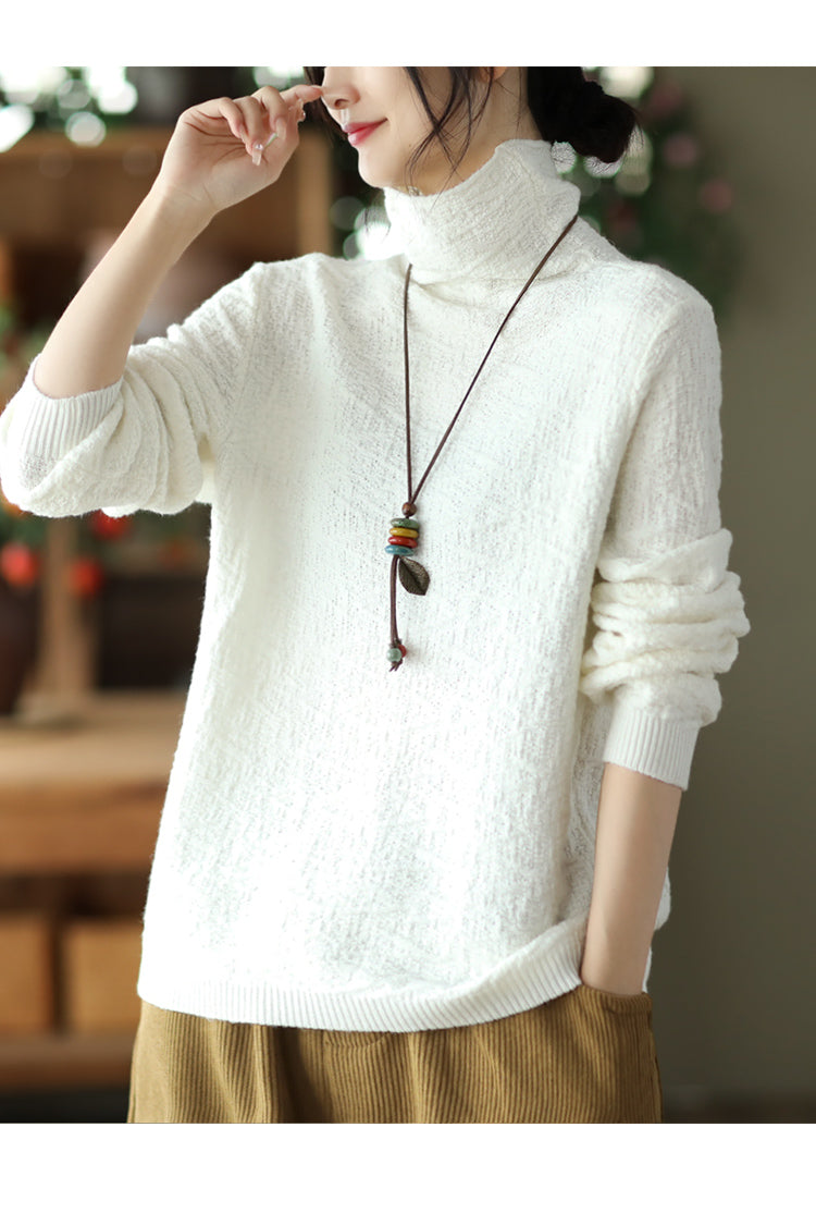 Vintage Jacquard Turtleneck Sweater