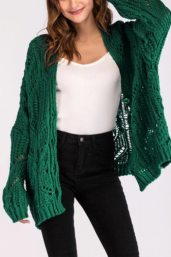 Solid Color V Neck Sweater