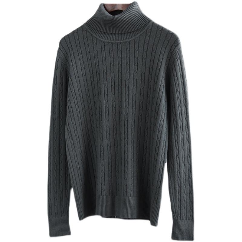 Winter Casual Turtleneck Solid Color Knitted Sweater