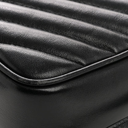 Calfskin Matelasse Monogram Monochrome Lou Camera Bag Black