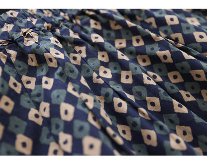 New Retro Elastic Waist Casual Floral Skirt