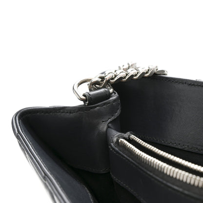 Calfskin Y Quilted Monogram Medium Loulou Chain Satchel Storm