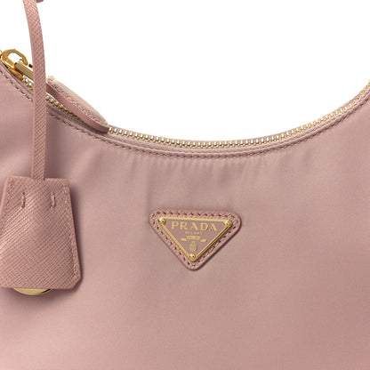 Re-Nylon Saffiano Mini Re-Edition 2005 Bag Alabastro