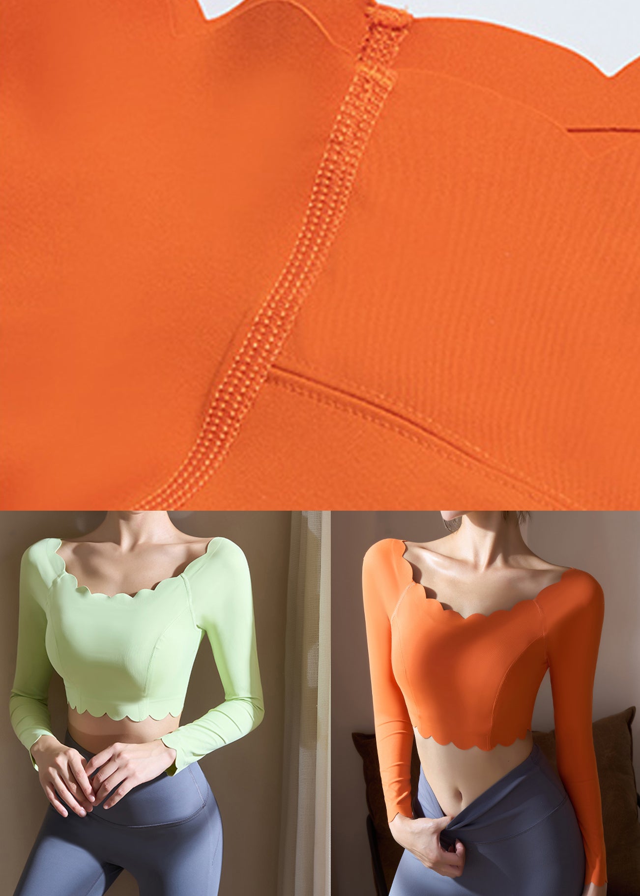 Beautiful Green Slash Neck Yoga Top Spring