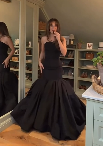 Sexy Sleeveless Tube Top Stitching Large Hem Dress