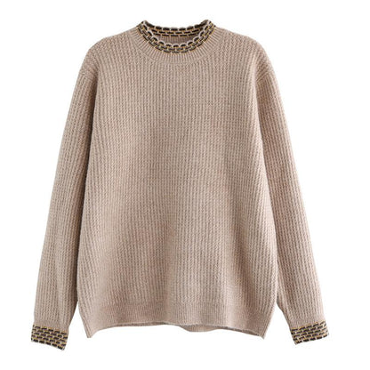 Autumn Loose Cotton Knitted Sweater