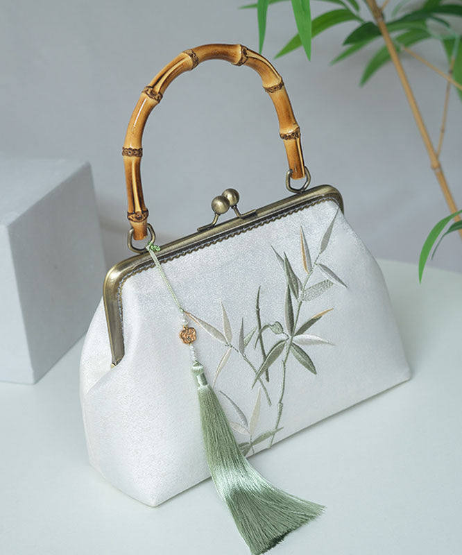 Handmade Bamboo Embroidery New Chinese Style Tote Bag