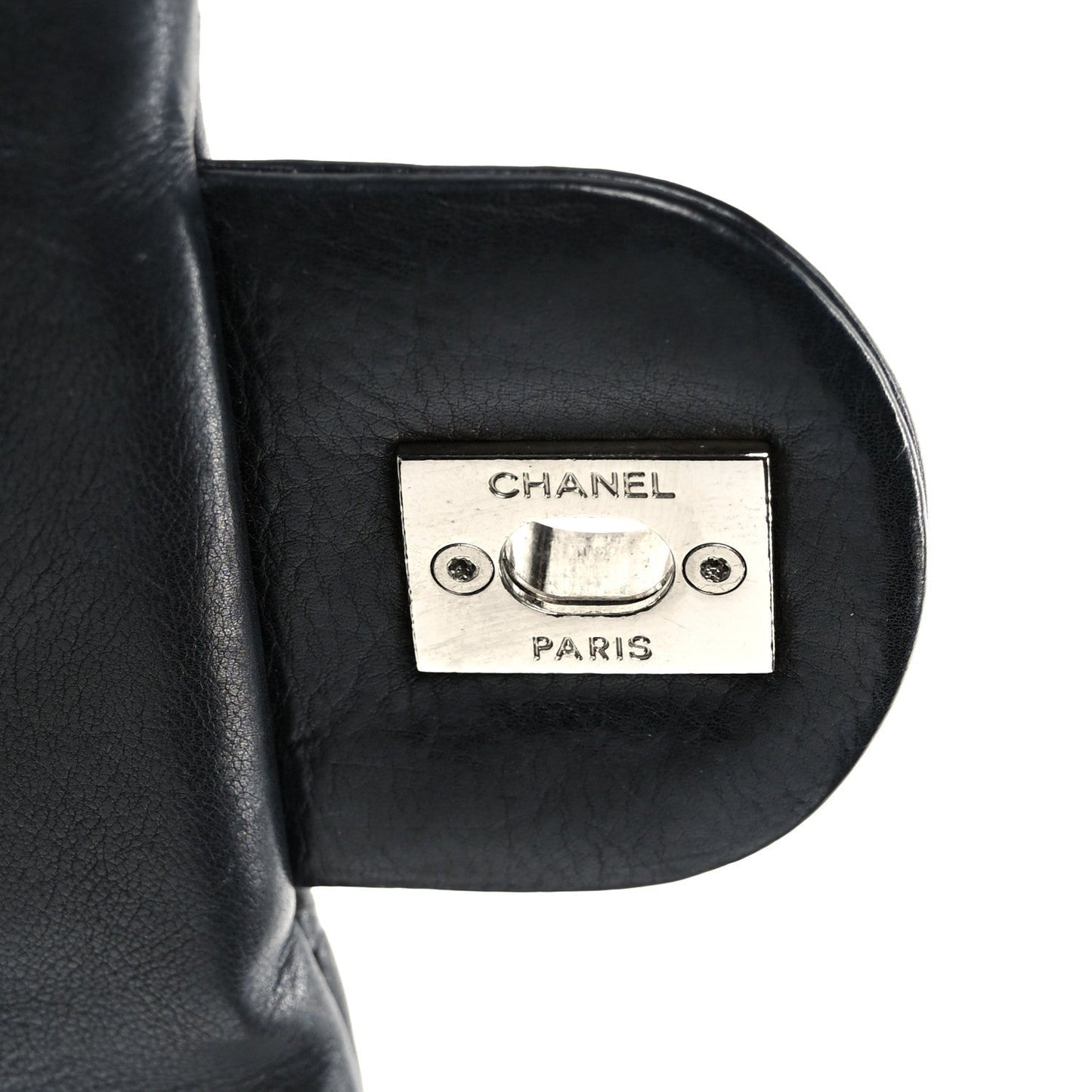 Calfskin Embossed Large Lucky Symbols Flap Black