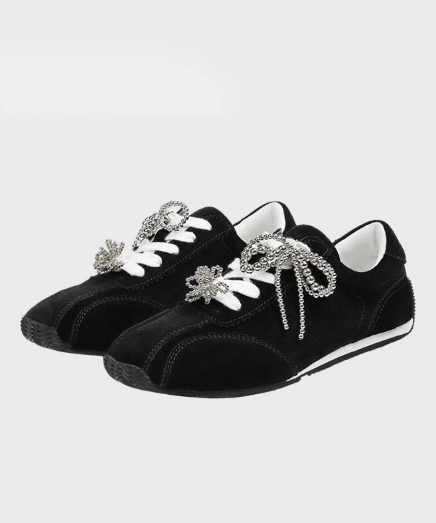 2025 New Black Lace Up Sports Leisure Shoes