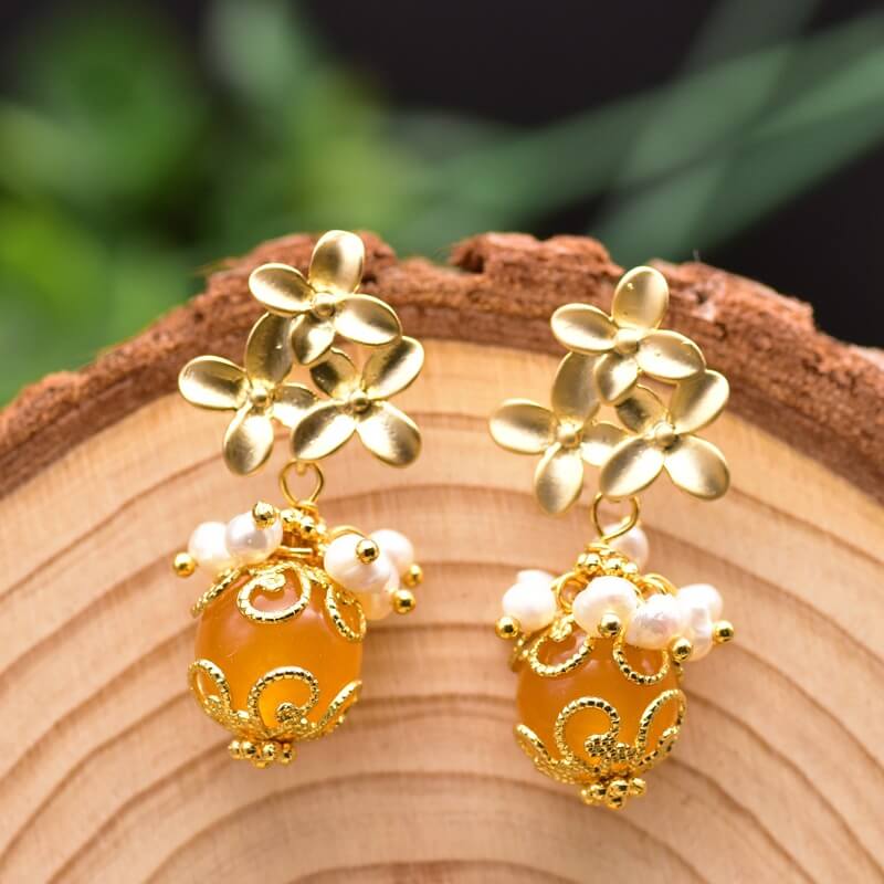 Women Retro Fashion Simple Floral Earrings(2 Pieces)