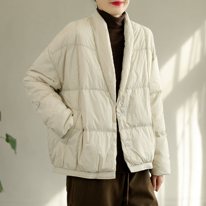 Women Winter Retro Casual Down Coat