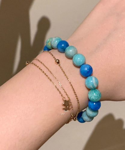 2025 New Blue Amazonite Beads Chain Bracelet