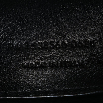 Crinkled Calfskin Matelasse Monogram Baby Niki Chain Satchel Black