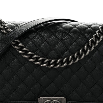 Caviar Quilted New Medium Boy Flap Black