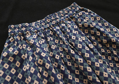 New Retro Elastic Waist Casual Floral Skirt