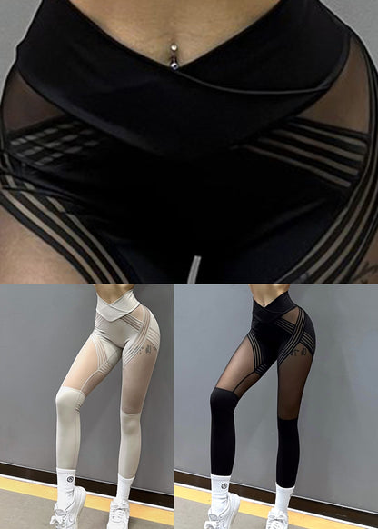 Light Grey High Waist Capri Running Leggings
