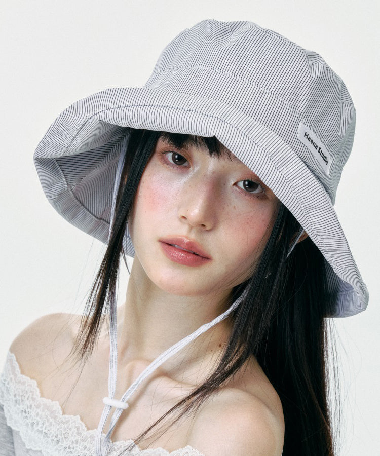Japanese Style Striped Breathable Thin Bucket Hat